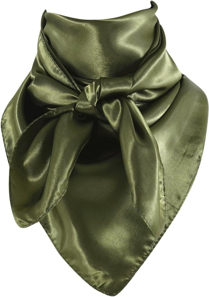 GERINLY Solid Color Wild Rag, Pure Cowboy Bandanas 35 Inch, Bolo Scarf for Men Women - Image 1